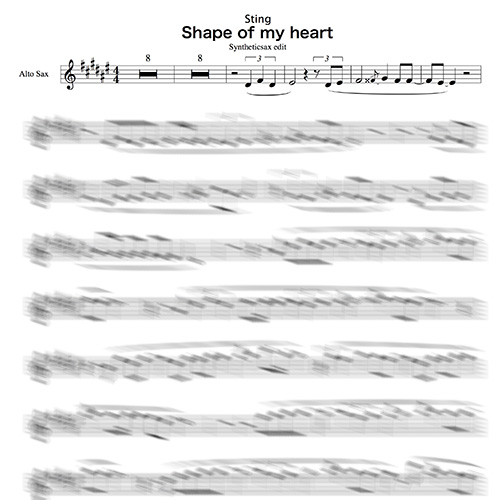 Sting Shape Of My Heart Noty I Minus Dlya Saksofona Alt I Tenor サクソフォン用の楽譜とバッキングトラック