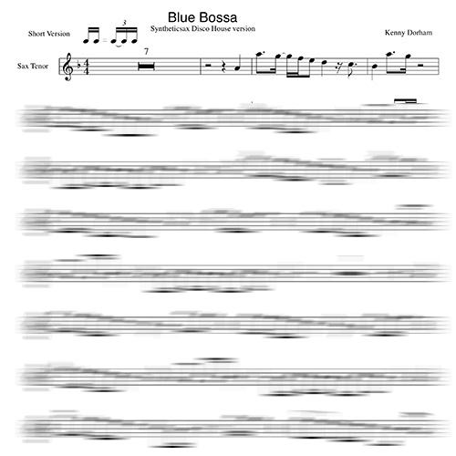 Partiture blue bossa backing track