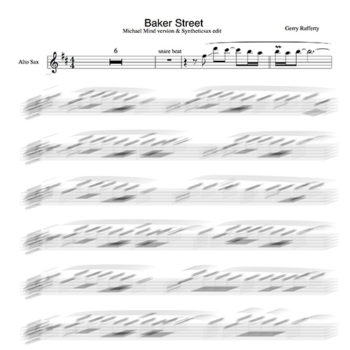 Baker Street backing track Saxophone Alto