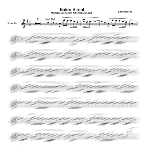 Baker Street backing track Tenor Saxophone