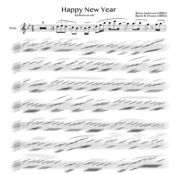 Violin sheet music Abba - Happy New Year