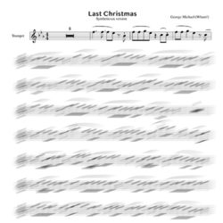 Trumpet Last Christmas backing track sheet music