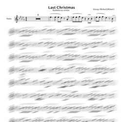 Violin Last Christmas backing track sheet music